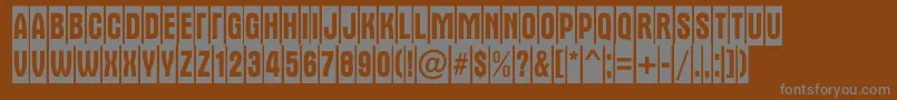 Weitere Informationen zur AAlternatitulnrcm-Schriftart AAlternatitulnrcm-Schriftart – Graue Schriften auf braunem Hintergrund