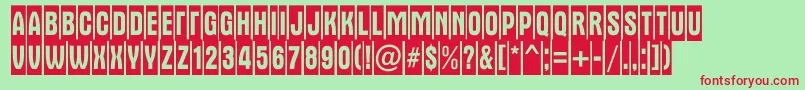 AAlternatitulnrcm Font – Red Fonts on Green Background