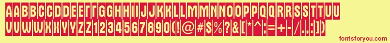 AAlternatitulnrcm Font – Red Fonts on Yellow Background