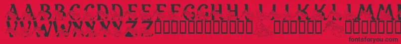 LmsCharismaticCareBears Font – Black Fonts on Red Background