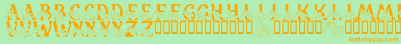 LmsCharismaticCareBears Font – Orange Fonts on Green Background