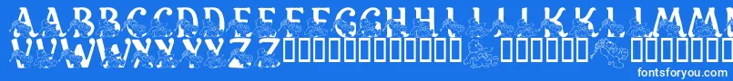 LmsCharismaticCareBears Font – White Fonts on Blue Background