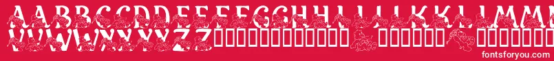LmsCharismaticCareBears Font – White Fonts on Red Background