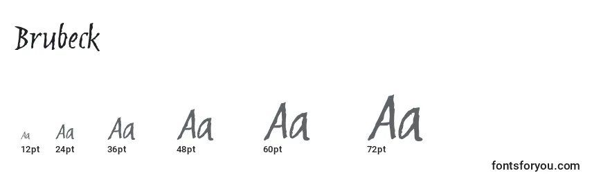 Brubeck Font Sizes