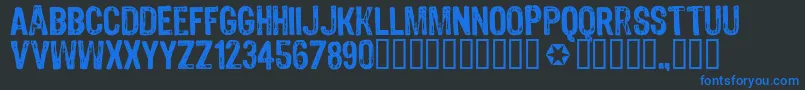 4990810 ffy Font – Blue Fonts on Black Background