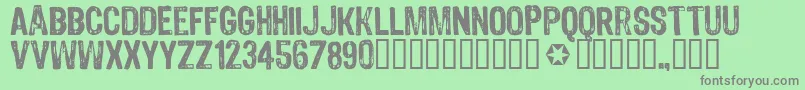 4990810 ffy Font – Gray Fonts on Green Background