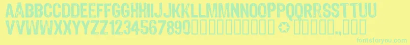 4990810 ffy Font – Green Fonts on Yellow Background