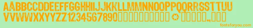 4990810 ffy Font – Orange Fonts on Green Background