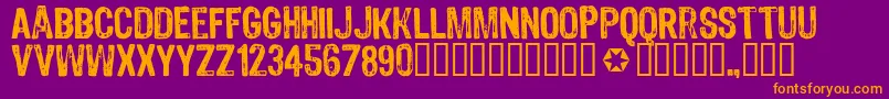 4990810 ffy Font – Orange Fonts on Purple Background