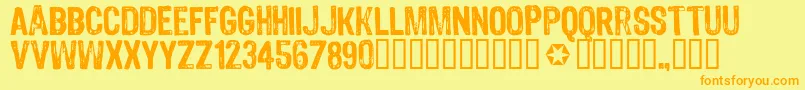 4990810 ffy Font – Orange Fonts on Yellow Background