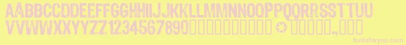 4990810 ffy Font – Pink Fonts on Yellow Background