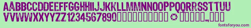 4990810 ffy Font – Purple Fonts on Green Background