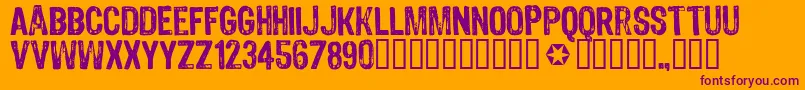 4990810 ffy Font – Purple Fonts on Orange Background