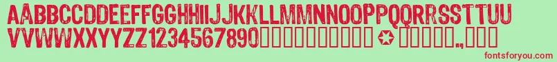 4990810 ffy Font – Red Fonts on Green Background