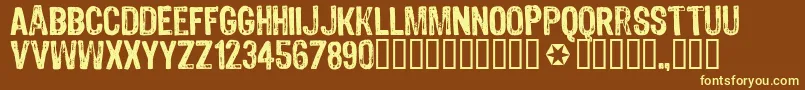 4990810 ffy Font – Yellow Fonts on Brown Background