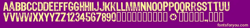 4990810 ffy Font – Yellow Fonts on Purple Background