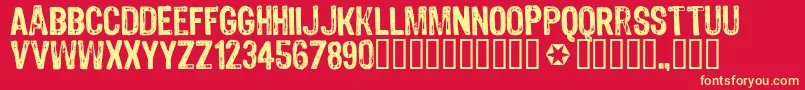 4990810 ffy Font – Yellow Fonts on Red Background
