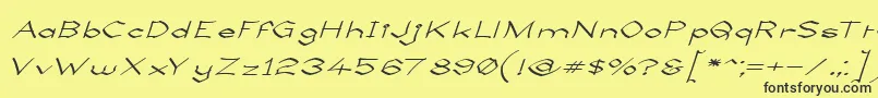 LlynfyrchFwyrrdynn Font – Black Fonts on Yellow Background
