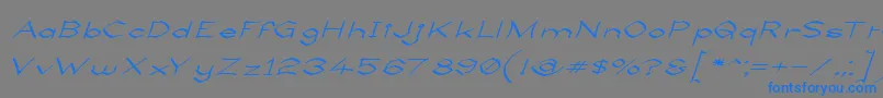 LlynfyrchFwyrrdynn Font – Blue Fonts on Gray Background