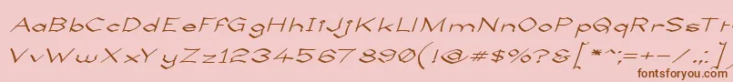 LlynfyrchFwyrrdynn Font – Brown Fonts on Pink Background
