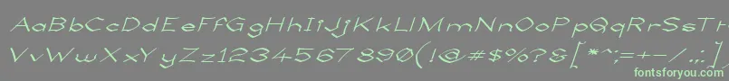 LlynfyrchFwyrrdynn Font – Green Fonts on Gray Background