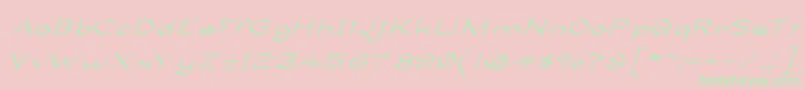 LlynfyrchFwyrrdynn Font – Green Fonts on Pink Background