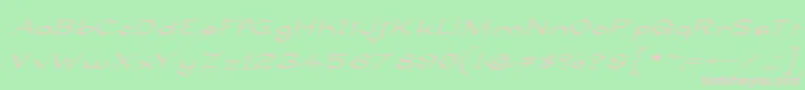 LlynfyrchFwyrrdynn Font – Pink Fonts on Green Background