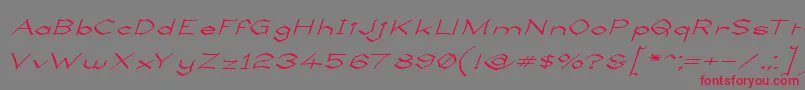 LlynfyrchFwyrrdynn Font – Red Fonts on Gray Background