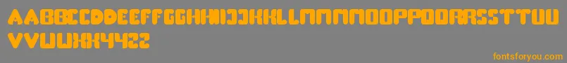 TheEarth Font – Orange Fonts on Gray Background