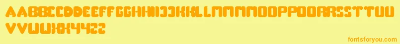 TheEarth Font – Orange Fonts on Yellow Background