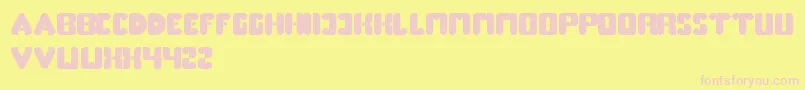 TheEarth Font – Pink Fonts on Yellow Background