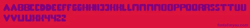 TheEarth Font – Purple Fonts on Red Background