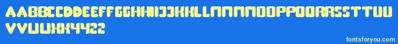 TheEarth Font – Yellow Fonts on Blue Background