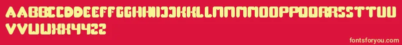 TheEarth Font – Yellow Fonts on Red Background