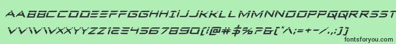Ferretfacelaserital Font – Black Fonts on Green Background