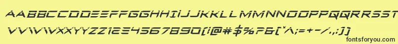 Ferretfacelaserital Font – Black Fonts on Yellow Background