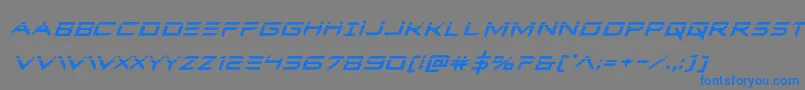 Ferretfacelaserital Font – Blue Fonts on Gray Background