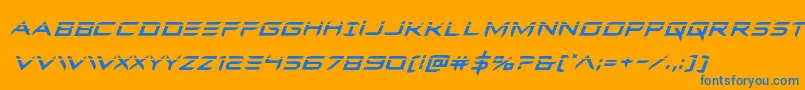 Ferretfacelaserital Font – Blue Fonts on Orange Background