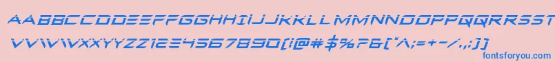 Ferretfacelaserital Font – Blue Fonts on Pink Background