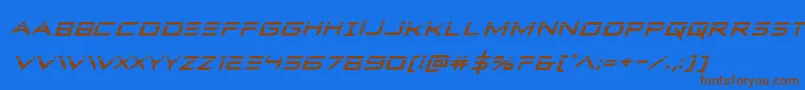 Ferretfacelaserital Font – Brown Fonts on Blue Background