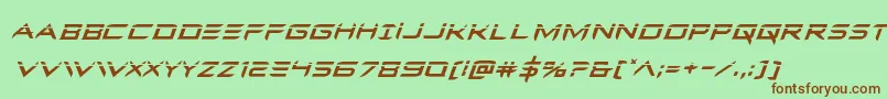 Ferretfacelaserital Font – Brown Fonts on Green Background
