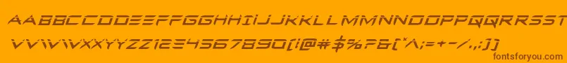Ferretfacelaserital Font – Brown Fonts on Orange Background