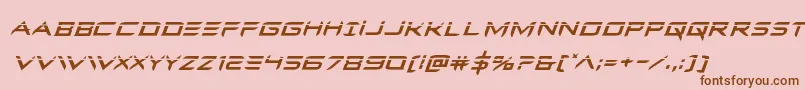 Ferretfacelaserital Font – Brown Fonts on Pink Background