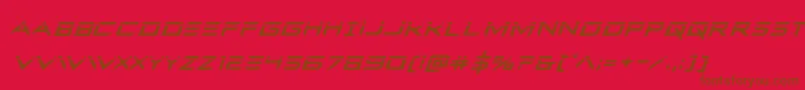 Ferretfacelaserital Font – Brown Fonts on Red Background