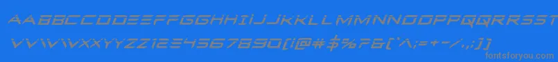 Ferretfacelaserital Font – Gray Fonts on Blue Background