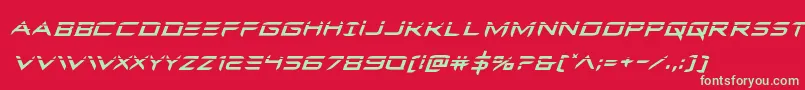 Ferretfacelaserital Font – Green Fonts on Red Background