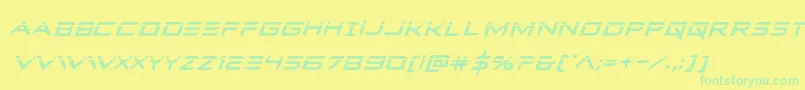 Ferretfacelaserital Font – Green Fonts on Yellow Background