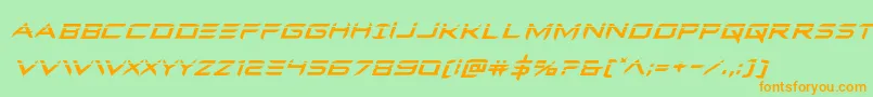 Ferretfacelaserital Font – Orange Fonts on Green Background