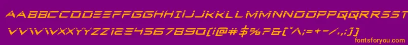 Ferretfacelaserital Font – Orange Fonts on Purple Background