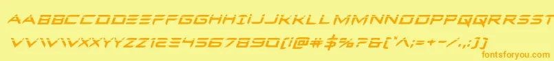 Ferretfacelaserital Font – Orange Fonts on Yellow Background